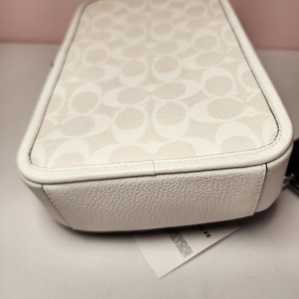NWT Coach C9867 Sullivan Pack Silver Chalk White Signature Canvas Leather - Picture 5 of 7